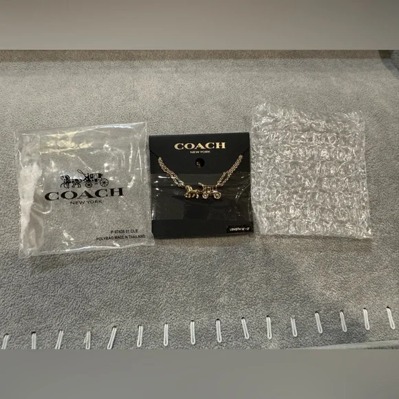 Coach Stagecoach Double Necklace - Length 16” + 2” - Picture 3 of 4